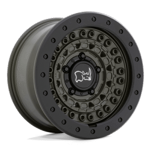 Black Rhino Hard Alloys BARRICADE OLIVE DRAB GREEN W/ BLK ROCK 17x8.5