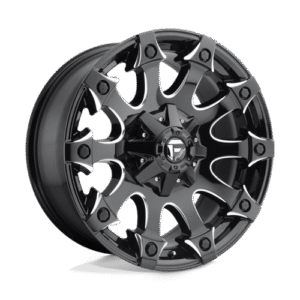 Fuel 1PC D578 BATTLE AXE GLOSS BLACK MILLED 20x12