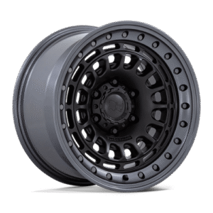 Black Rhino Hard Alloys BR014 SAHARA MATTE BLACK W/ GUNMETAL LIP 17x9
