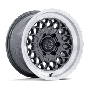 Black Rhino Hard Alloys BR034 GRAZ GLOSS GUNMETAL W/ MACHINED LIP 17x8.5