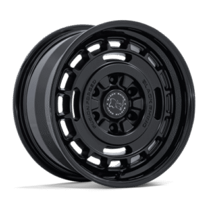 Black Rhino Hard Alloys BR600 VAGABOND MATTE BLACK W/ GLOSS BLACK LIP 17x8