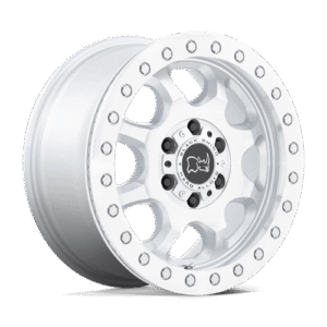 Black Rhino Hard Alloys VENTURE BEADLOCK GLOSS SILVER W/ MACHINED FACE 17x8