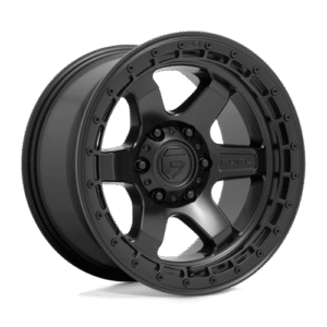 Fuel 1PC D750 BLOCK MATTE BLACK W/ BLACK RING 18x9