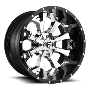 Fuel 1PC D246 ASSAULT CHROME PLATED GLOSS BLACK LIP 22x12