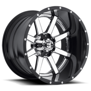 Fuel 1PC D260 MAVERICK CHROME PLATED GLOSS BLACK LIP 24x14