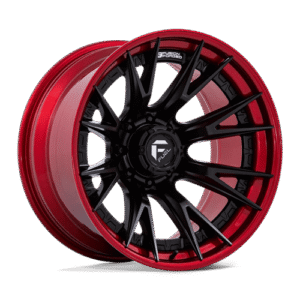 Fuel 1PC FC402 CATALYST MATTE BLACK W/ CANDY RED LIP 20x9