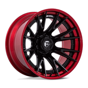Fuel 1PC FC402 CATALYST MATTE BLACK W/ CANDY RED LIP 22x12