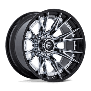 Fuel 1PC FC402 CATALYST CHROME W/ GLOSS BLACK LIP 22x12