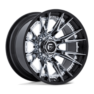 Fuel 1PC FC402 CATALYST CHROME W/ GLOSS BLACK LIP 22x10
