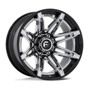 Fuel 1PC FC401 BRAWL CHROME W/ GLOSS BLACK LIP 24x12