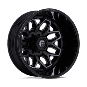Fuel 1PC D875 FLUX DUALLY GLOSS BLACK BRUSH FC GRAY DDDT 20x8.25