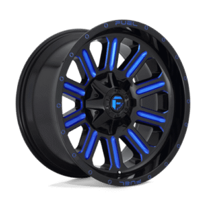 Fuel 1PC D646 HARDLINE GLOSS BLACK BLUE TINTED CLEAR 20x9