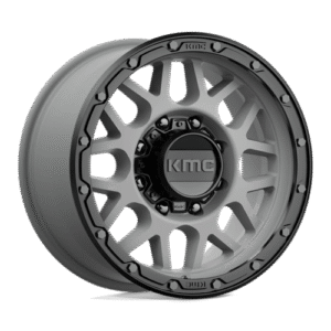 KMC KM535 GRENADE OFF-ROAD MATTE GRAY W/ MATTE BLACK LIP 17x9