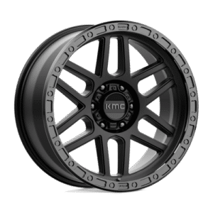 KMC KM544 MESA SATIN BLACK W/ GLOSS BLACK LIP 17x8.5