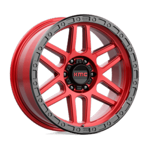 KMC KM544 MESA CANDY RED W/ BLACK LIP 17x8.5