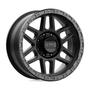 KMC KM544 MESA SATIN BLACK W/ GLOSS BLACK LIP 20x9