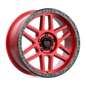 KMC KM544 MESA CANDY RED W/ BLACK LIP 20x9