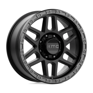 KMC KM544 MESA SATIN BLACK W/ GLOSS BLACK LIP 17x9