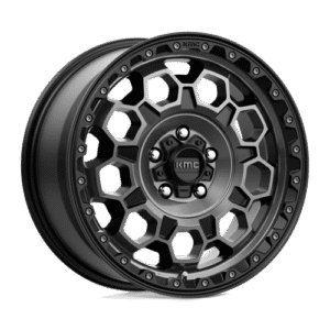 KMC KM545 TREK SATIN BLACK W/ GRAY TINT 17x8