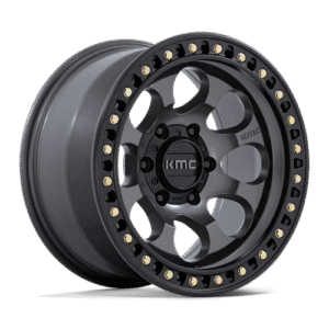 KMC KM550 RIOT SBL ANTHRACITE W/ SATIN BLACK LIP 18x9