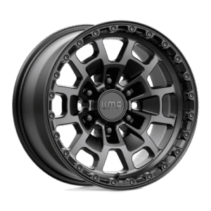 KMC KM718 SUMMIT SATIN BLACK W/ GRAY TINT 17x8.5