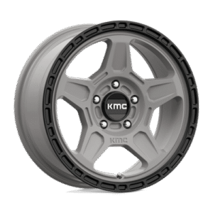 KMC KM721 ALPINE SATIN GRAY W/ BLACK LIP 16x7