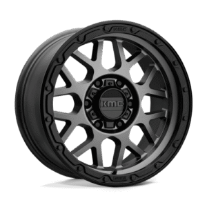 KMC KM535 GRENADE OFF-ROAD MATTE GRAY W/ MATTE BLACK LIP 16x8