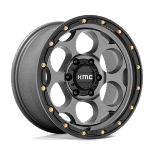 KMC KM541 DIRTY HARRY SATIN GRAY W/ BLACK LIP 17x8.5