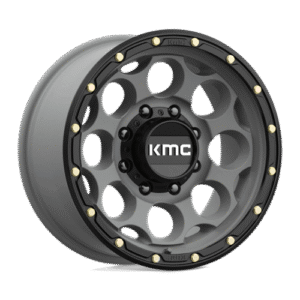 KMC KM541 DIRTY HARRY SATIN GRAY W/ BLACK LIP 17x8.5