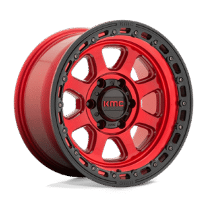 KMC KM548 CHASE CANDY RED W/ BLACK LIP 18x9