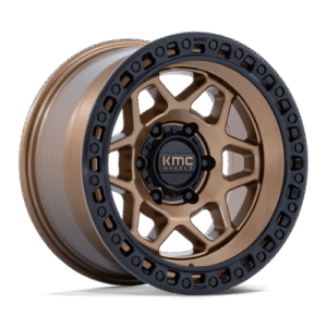 KMC KM553 TORX MATTE BRONZE W GLOSS BLACK LIP 17x8.5