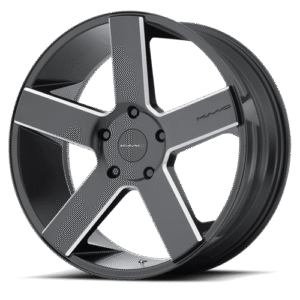 KMC KM690 MC 5 SATIN BLACK W/ MILLING 26x9.5