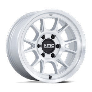 KMC KM729 RANGE GLOSS SILVER W/ MACHINED FACE 17x8.5