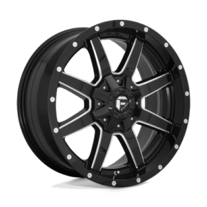 Fuel 1PC D610 MAVERICK GLOSS BLACK MILLED 22x12