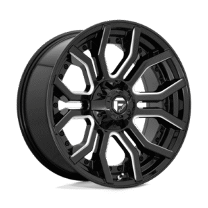 Fuel 1PC D711 RAGE GLOSS BLACK MILLED 24x12