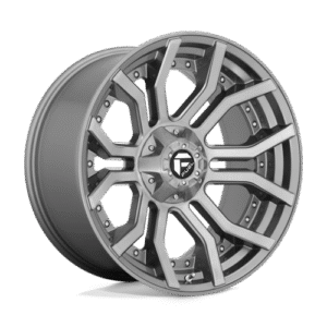 Fuel 1PC D713 RAGE PLATINUM BRUSHED GUN METAL TINTED CLEAR 22x10