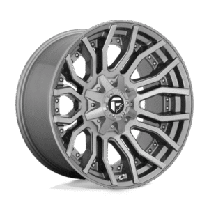 Fuel 1PC D713 RAGE PLATINUM BRUSHED GUN METAL TINTED CLEAR 20x10