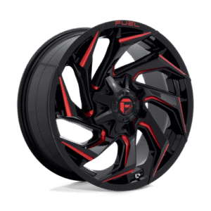 Fuel 1PC D755 REACTION GLOSS BLACK MILLED W/ RED TINT 20x9