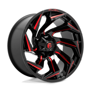Fuel 1PC D755 REACTION GLOSS BLACK MILLED W/ RED TINT 24x12