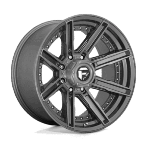 Fuel 1PC D710 ROGUE PLATINUM BRUSHED GUN METAL TINTED CLEAR 20x10