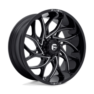 Fuel 1PC D741 RUNNER GLOSS BLACK MILLED 24x11