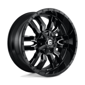 Fuel 1PC D595 SLEDGE GLOSS BLACK MILLED 22x10
