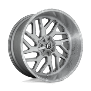 Fuel 1PC D715 TRITON PLATINUM BRUSHED GUN METAL TINTED CLEAR 26x12