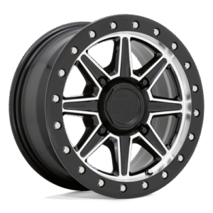 Black Rhino Hard Alloys - UTV WEBB UTV GLOSS BLACK W/ MACHINED FACE 15x7