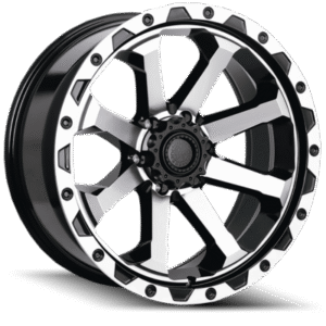 AMERICANOUTLAW CAPONE Satin Black Machined 17x8