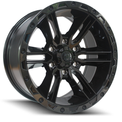 AMERICANOUTLAW RAILCAR 6 Gloss Black Tinted Lip 17x8.5