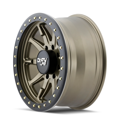 DIRTY LIFE Dual Tek DT2 Satin Gold Black Lip 17x9 - Image 3