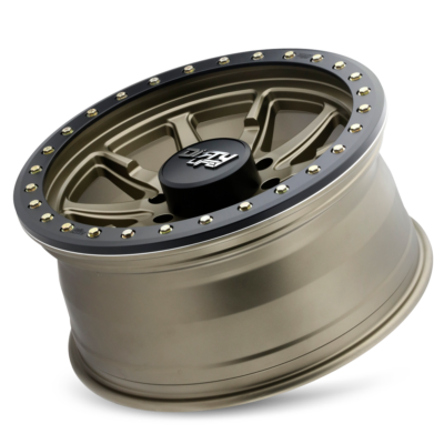 DIRTY LIFE Dual Tek DT2 Satin Gold Black Lip 17x9 - Image 4