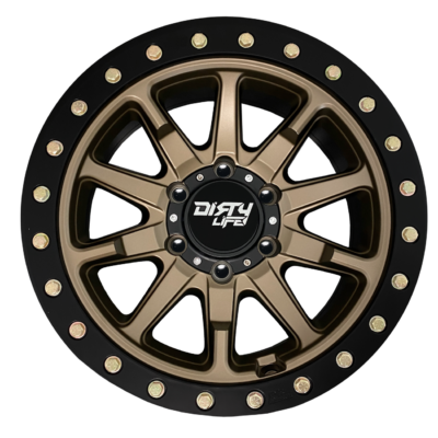 DIRTY LIFE Dual Tek DT2 Satin Gold Black Lip 17x9 - Image 2