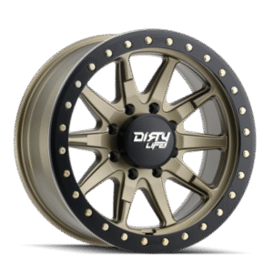 DIRTY LIFE Dual Tek DT2 Satin Gold Black Lip 17x9